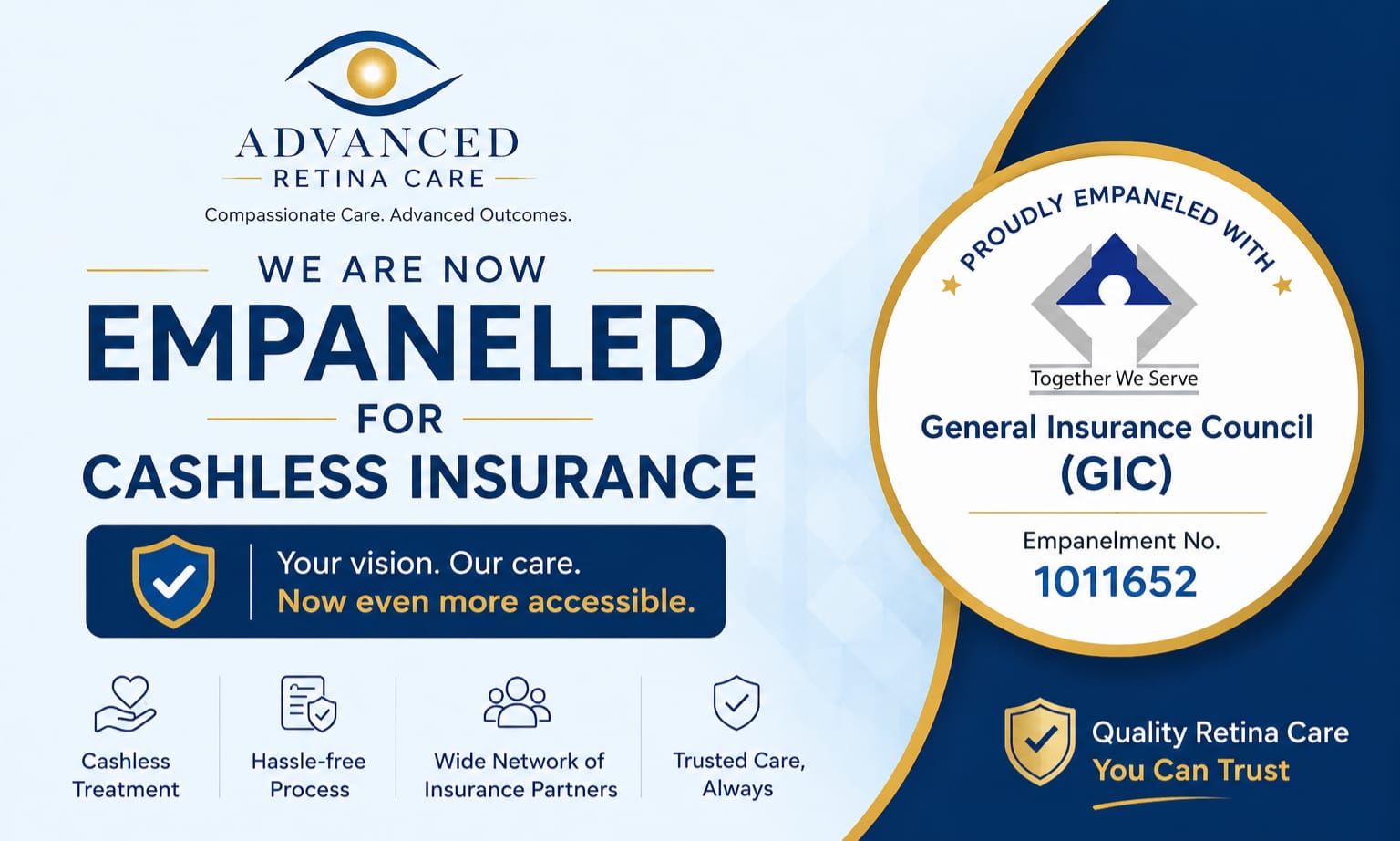 Cashless Insurance Empaneled - Advanced Retina Care